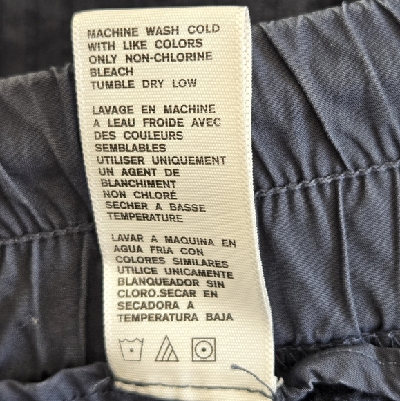 James Perse Easy Fit Self Stripe Pant Jungle Pigment size 3 Large In Navy Color - Picture 11 of 13